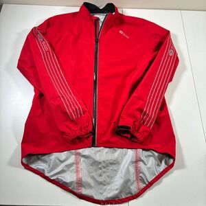 Sugoi RPM Cycling Jacket Men Large‎ Red Reflective Windbreaker Lightweight